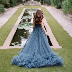 Tarik Ediz Dress. Comes with Boa around shoulders.